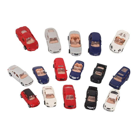 16 Pieces Car Model Collection 4D Car Model Kits Toy puzzle Famous Car Models Double Doors Car models/87 Car Playthings Assemble Car