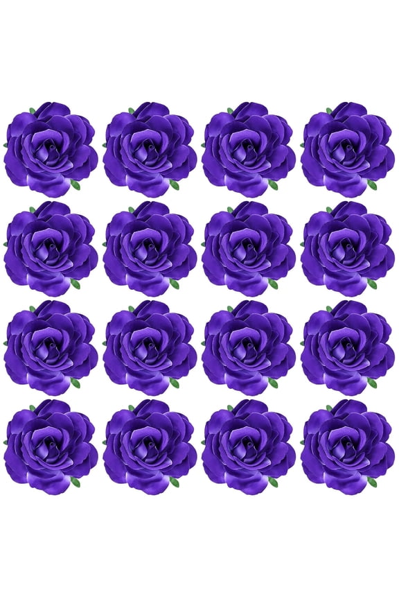 16 Pieces Flamenco Dancer Mexican Wine Red Rose Flower Alligator Hair Clips Barrettes Brooches Prom Party Wedding Bridal Hair Pins Accessories for Women Girls