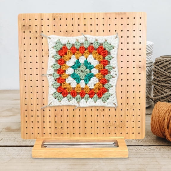 16 Pieces Macrame Board and Pins Handmade with Grids Macrame Board 28cm