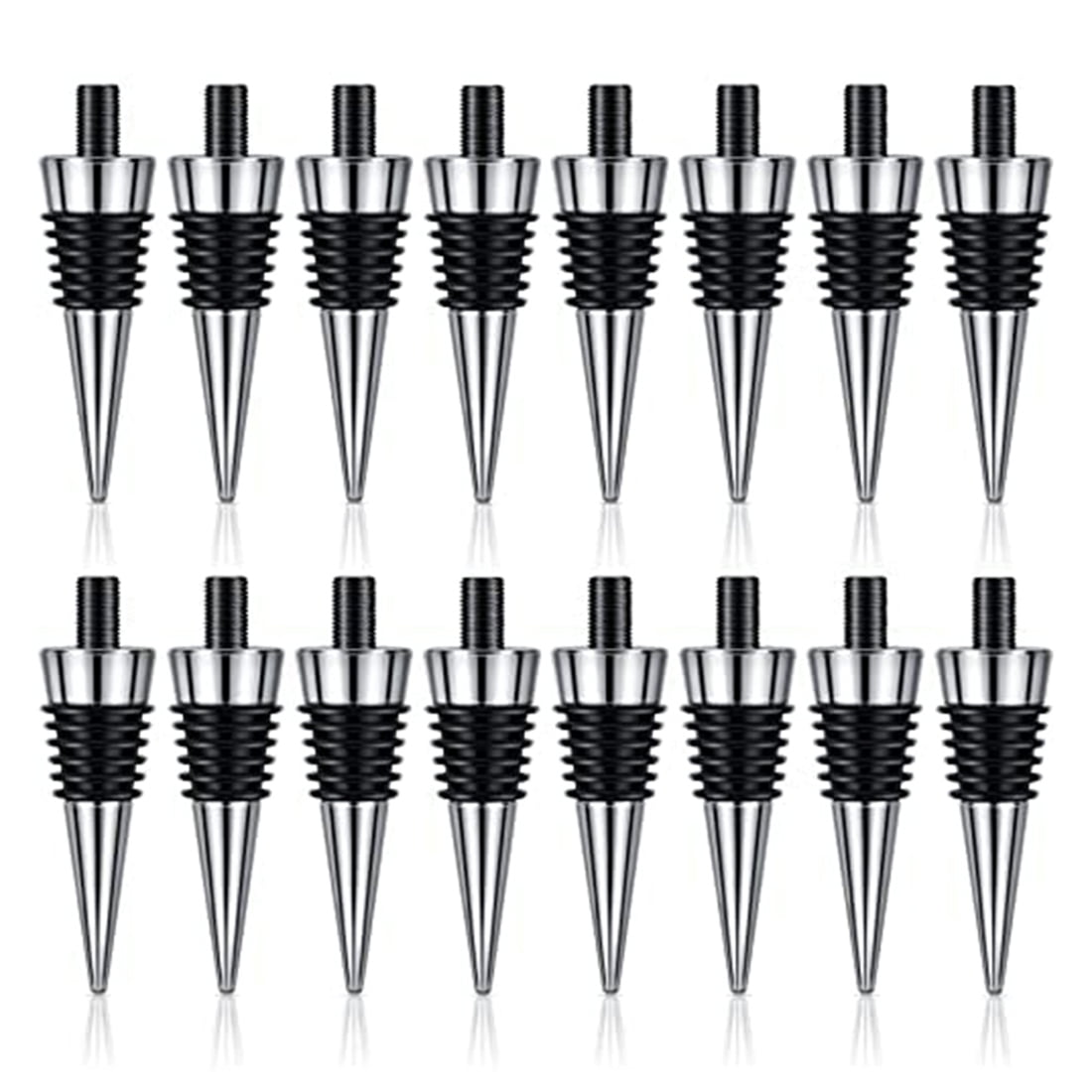 16 Pieces Metal Cork Blank Wine Cork Kit Reusable Wine Cork Insert Set