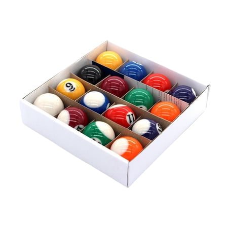 16 Pieces Mini Billiard Balls Pool Rod Balls Small Display Replacement Complete Friendly Miniature Pool Balls Set for Indoor mm