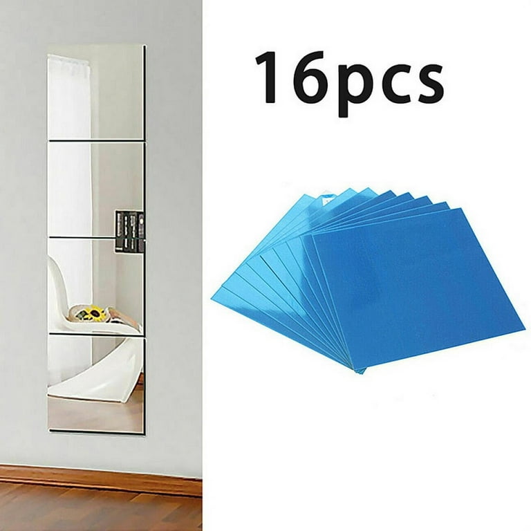 Flexible Mirror Sheets Self-Adhesive Mirror Tiles Non-Glass Mirror Stickers  for Home Decoration 