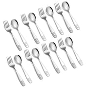 16 Pieces Toddler Utensils Kids Silverware Set, Stainless Steel Childrens Forks and Spoons, Metal Kids Safe Flatware Set, Dishwasher Safe