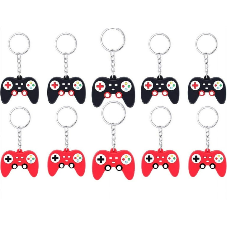 16 Pieces Video Game Keychain Game Controller Key Ring Mini Game