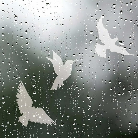 16 Pieces Window Decals to Prevent Bird Strikes, Hummingbird Anti Collision Window Stickers Clings for Glass Door