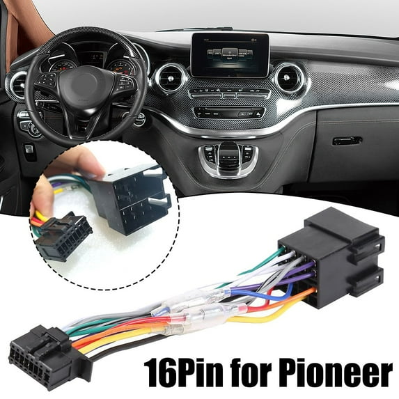 16 Pin Car Radio Wiring Harness Connector Adaptor Cable for Pioneer DEH/MVH ISO