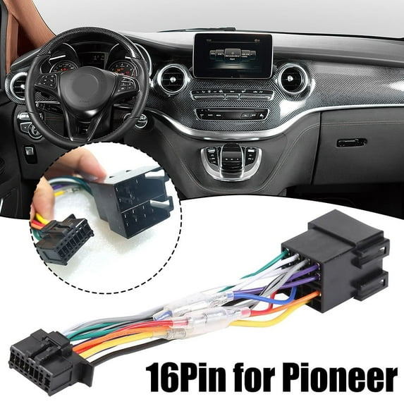 16 Pin Car Radio Wiring Harness Connector Adaptor Cable for Pioneer DEH/MVH ISO