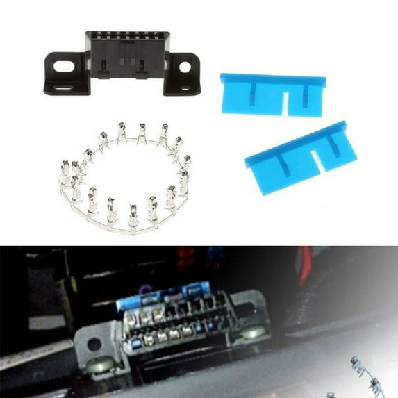 16 Pin Female Wire Sockets Connector OBDII Car Auto Adapter OBD2 Universal