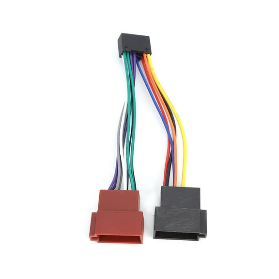 16 Pin ISO Bus Female Harness Connector Adapter Fits for Kenwood NC Wiring Adaptor, Vehicle Radio Wire Car Stereo Retention Interface Kit Adaptor Jvc Kd-R981Bt - Iso Cable For Nc