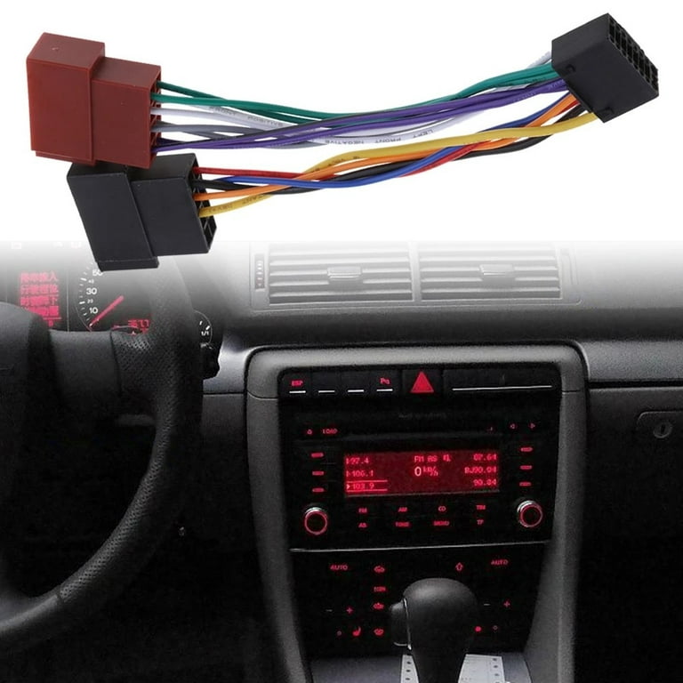 16 Pin Wire Harness ISO Adapter Cable for Android Car Stereo ISO