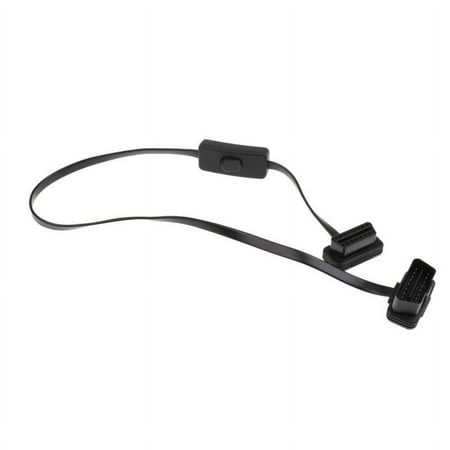 16 Pin Male To Female OBD2 Cord Extension Diagnostic Cable With Power Switch