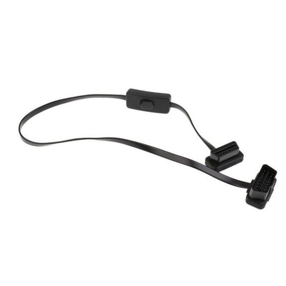 16 Pin Male To Female OBD2 Cord Extension Diagnostic Cable With Power Switch