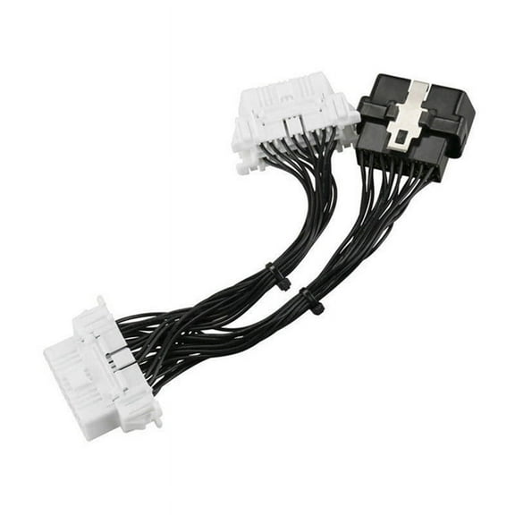 16 Pin OBD2 OBDii Splitter Extension Cable One Male to Two Female Y