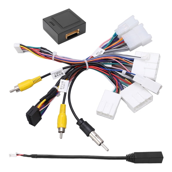 16 Pin Radio Wiring Harness GPS Power Cord Adapter Stereo Car Electronics Installation Kit with CANBUS Box for Audio Upgrade - 8.66 inches / 22 cm Length