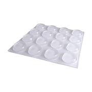 1/2 in. self-adhesive vinyl surface bumpers, 16-pack