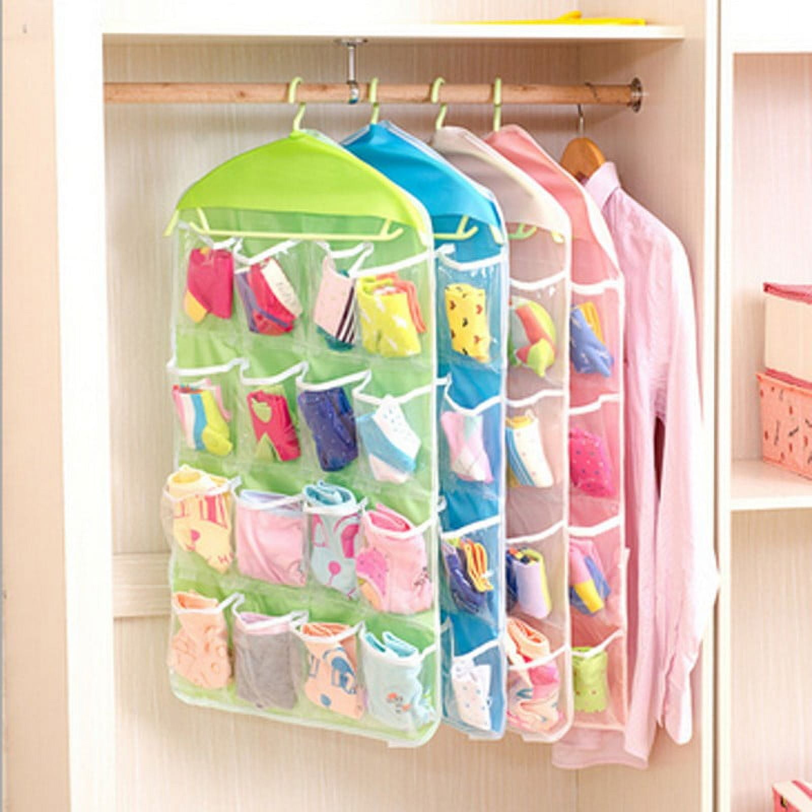 16 Pocket Home Clear Door Hanging Bag Shoe Rack Hanger Storage Organizer  75*41CM 