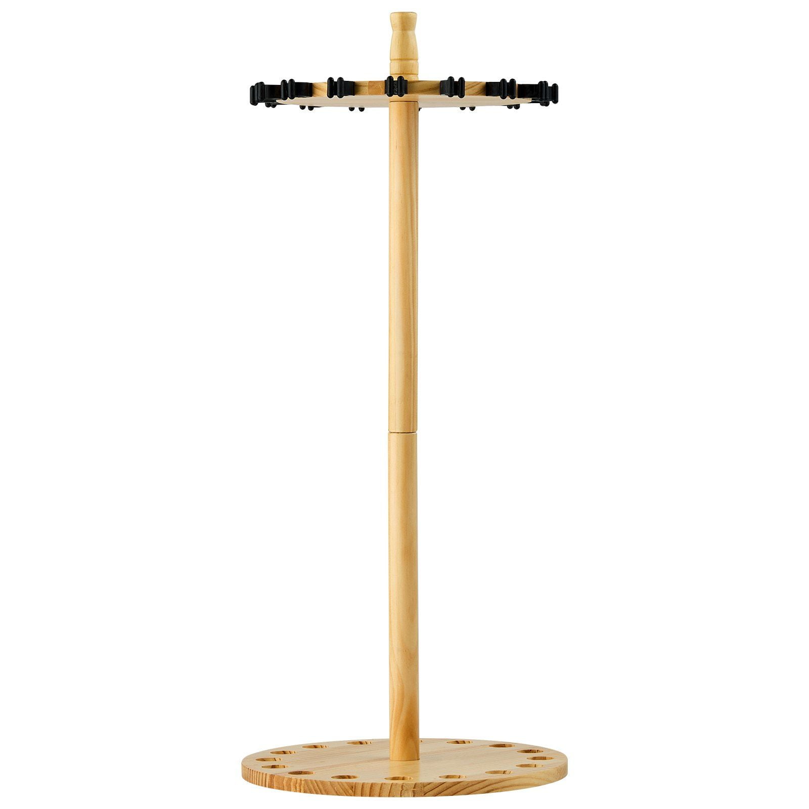 16 Pole Fishing Rod Rack Wood - Garage Floor Stand Organizer for ...