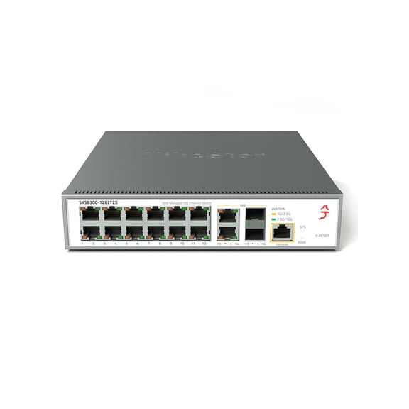 16-Port 2.5G L3 Managed Ethernet Switch, 2.5Gb Network Switch with 12x2.5G RJ45|2x10G RJ45|2x10G SFP+ Ports, DHCP/OSPF/BGP/VLAN/ACL/LACP/IGMP Supported, Built-in Smart Fan, Desktop/Wall-Mount