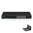 thumbnail image 1 of 16 Port 2.5Gb Web Unmanaged Ethernet Network Switch with 16 x 2.5G Base-T Port | 2 x 10G SFP+ | Work with 10-100-1000Mbps | 120G Bandwidth | Fanless Quiet | Rack Mount | Sturdy Metal Casing, 1 of 7