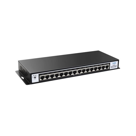 16 Port Gigabit Ethernet Easy Smart Managed Switch | Metal Housing, Plug & Play, Desktop/Wall Mount, Home Network Hub, Office Ethernet Splitter for NAS, PC