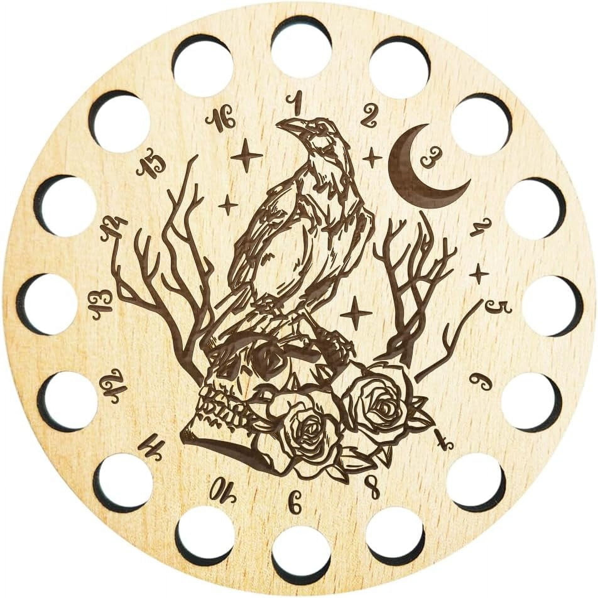 16-Position Wood Embroidery Thread Storage Trays Laser Cut Thread Spool ...