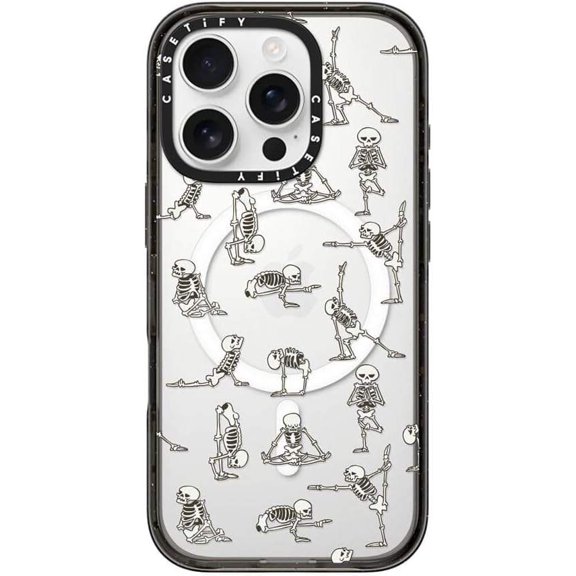 16 Pro Case with 8.2 ft Drop Protection, Skeleton Design, Black
