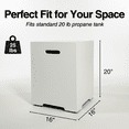 thumbnail image 1 of 16" Propane Tank Cover Hideaway Table for Fire Pits White 20 LB, 1 of 6