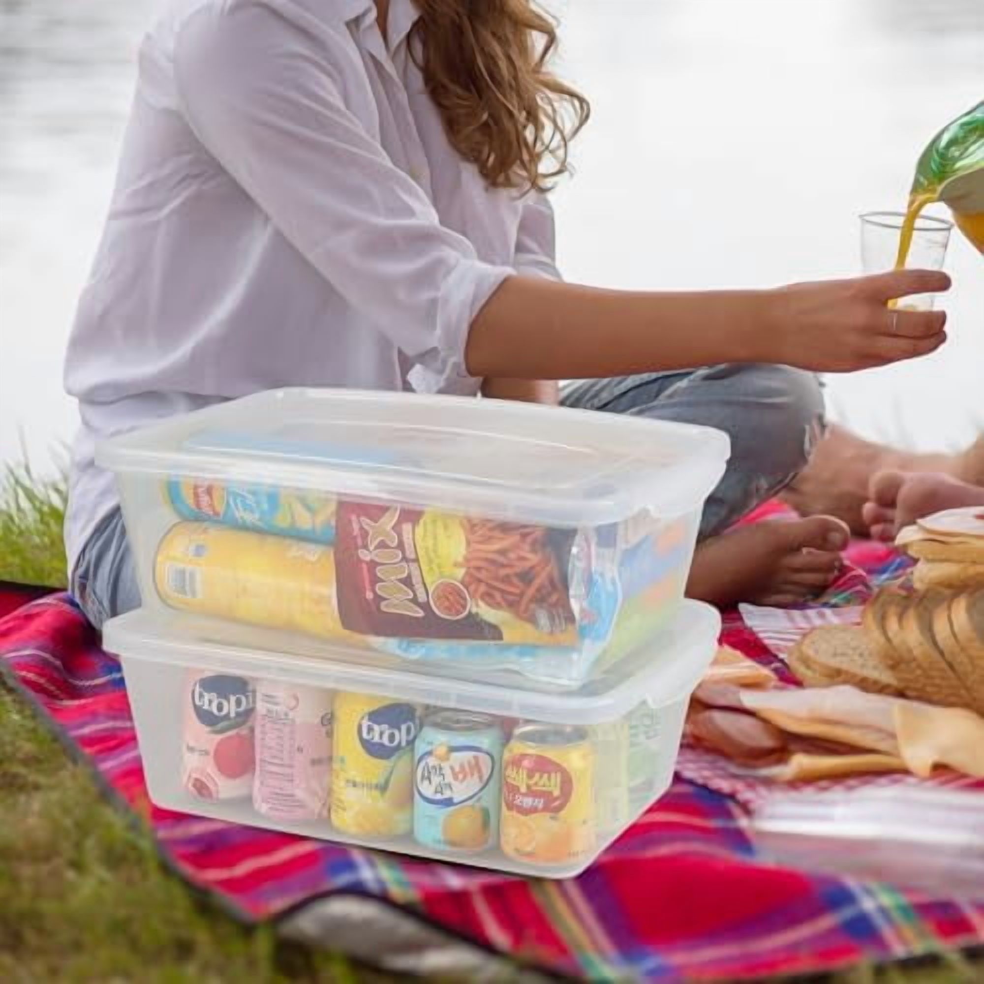 16 Quart Clear Latching Storage Box, Plastic Storage Container ...