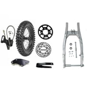 16" Racing Complete Rear Wheel SwingArm Kit 90/100-16 Tire on Rim & Disc Brake Assembly& 420 53T Sprocket for Dirt Pit Bike Apollo Taotao SSR 125cc 140cc 150cc 160cc 200cc