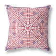 thumbnail image 1 of 16â€ Red White Geostar Indoor Outdoor Throw Pillow, 1 of 3