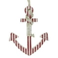 thumbnail image 1 of Northlight 16" Red and White Striped Nautical Hanging Anchor with Rope Wall Art, 1 of 3