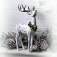 thumbnail image 1 of 16" Resin Frosted Standing Mistletoe Deer, 1 of 3