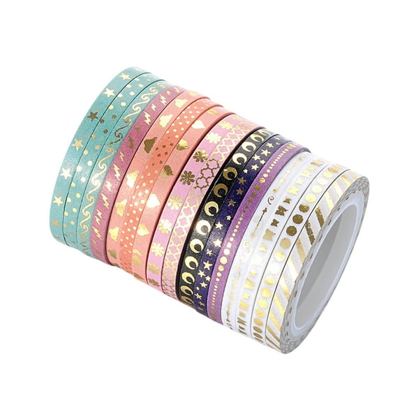 16 Roll Washis Tape Artists Tape Decorative Tape Glittering Crafting Tape Masking Tape Craft Supplies