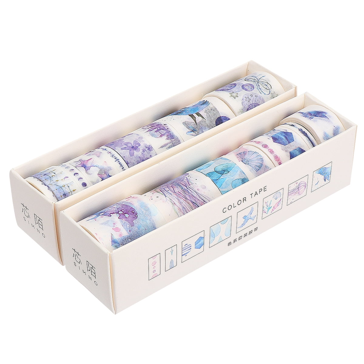 16 Rolls/2 Kid Books Hand Account Tape DIY Sticker Colored Labels Book