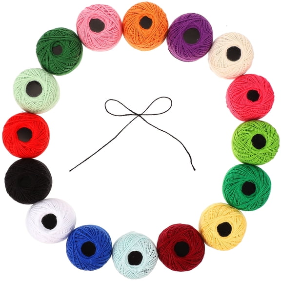 MERRYHAPY 16-Pack Multicolor Embroidery Floss Threads, 1.96 Inch, Ideal for Cross , Sewing, and Craft Projects