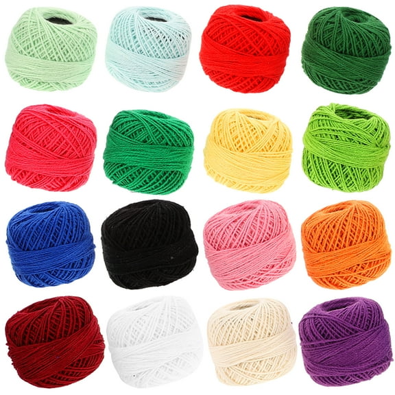 16 Rolls Quilting Fabric Cross Stitch Thread Embroidery Kit