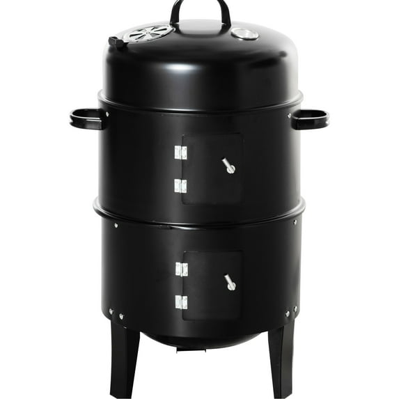 16" Round 3-in-1 Outdoor Grill | Camping and Backyard Cooking | Food-Grade Stainless Steel Racks