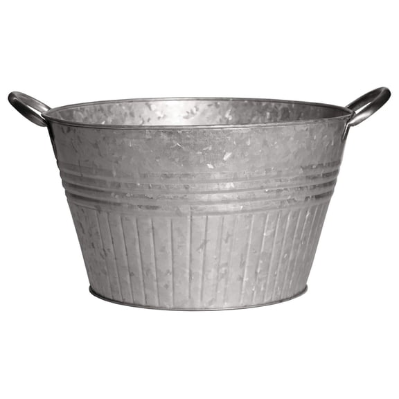 16" Round Tub w/handles - Galvanized