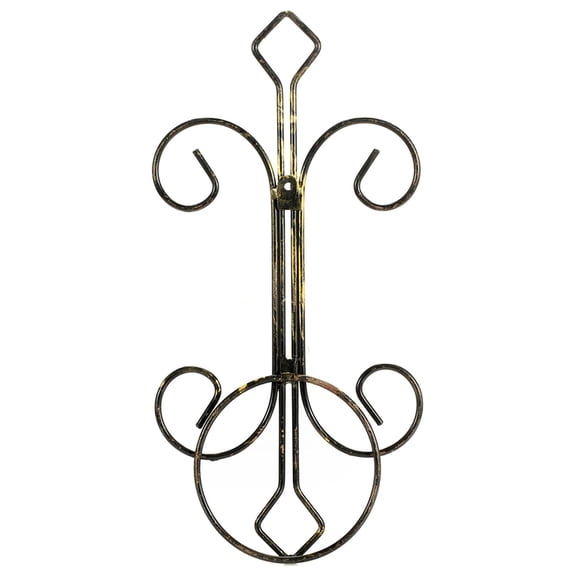 16" SINGLE POT CAST-IRON CREST WALL PLANTER DCOR