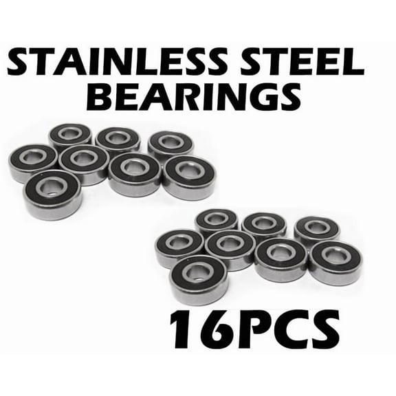 16 STAINLESS STEEL Inline Skate Hockey OUTDOOR Bearings