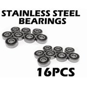16 STAINLESS STEEL Inline Skate Hockey OUTDOOR Bearings