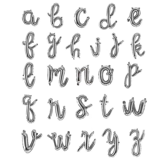 16" Script Cursive "Sixty" Balloon Letters