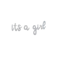 thumbnail image 1 of 16" Script "its a girl" Cursive Balloon Letters, 1 of 1