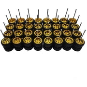16 Set 1/64 Wheels and Tires Kit Simulation 1 64 Scale Wheels with Rubber Tires and Hub Suitable for Adding Collection Value to 1/64 Model Cars