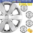 thumbnail image 1 of 16" Set of 4 Hubcaps Wheel Rims Cover for 2007-2011 Toyota Camry /2007-2011 Toyota Camry Hybrid Compatible with Steel Wheels Snap on Installation(16-inch,Chrome), 1 of 9