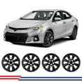 thumbnail image 1 of 16" Set of 4 Hubcaps Wheel Rims Cover for 2009-2019 Toyota Corolla & 2009-2014 Toyota Matrix Compatible with Steel Wheels Snap on Installation(16-inch,Black Lacquer), 1 of 13