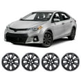 thumbnail image 1 of 16" Set of 4 Hubcaps Wheel Rims Cover for 2009-2019 Toyota Corolla & 2009-2014 Toyota Matrix Compatible with Steel Wheels Snap on Installation(16-inch,Black Matte), 1 of 7