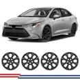 thumbnail image 1 of 16" Set of 4 Hubcaps Fit 2009-2025 Toyota Corolla/2023-2025 Corolla Hybrid/2009-2014 Matrix Compatible with Steel Wheels(Black Matte), 1 of 9