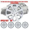 thumbnail image 1 of 16" Set of 4 Hubcaps Wheel Rims Cover Fit 2009-2025 Toyota Corolla/2023-2025 Toyota Corolla Hybrid/2009-2014 Toyota Matrix Compatible with Steel Wheels Snap on Installation(16-inch,Lacquer), 1 of 8
