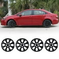 thumbnail image 1 of 16" Set of 4 Hubcaps Wheel Rims Cover Fit for 2009-2025 Toyota Corolla/2023-2025 Toyota Corolla Hybrid/2009-2014 Toyota Matrix Compatible with Steel Wheels Snap on Installation(16-inch,Black Lacquer), 1 of 7